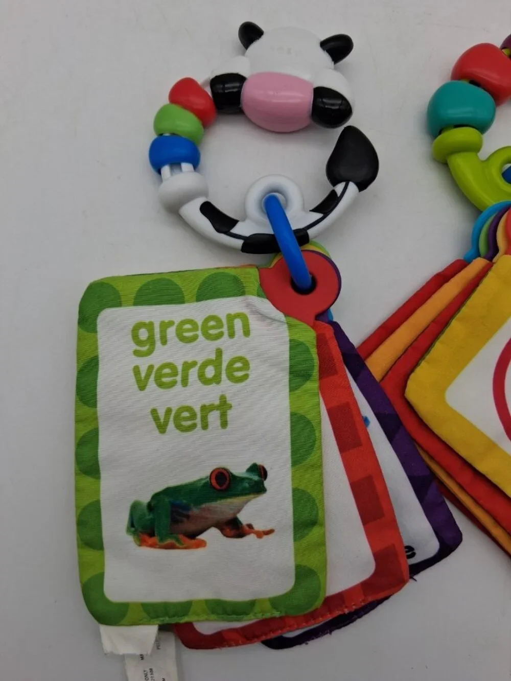 2 Baby Einstein Take Along Discovery Cards Clip-on Crinkle Teether ABC's & 123's